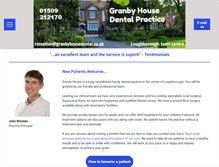 Tablet Screenshot of granbyhousedental.co.uk